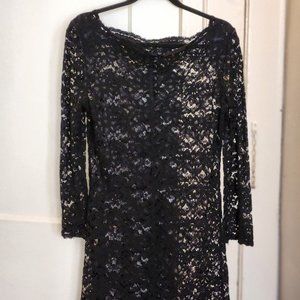 Black lace M&S cocktail dress size US 10/12